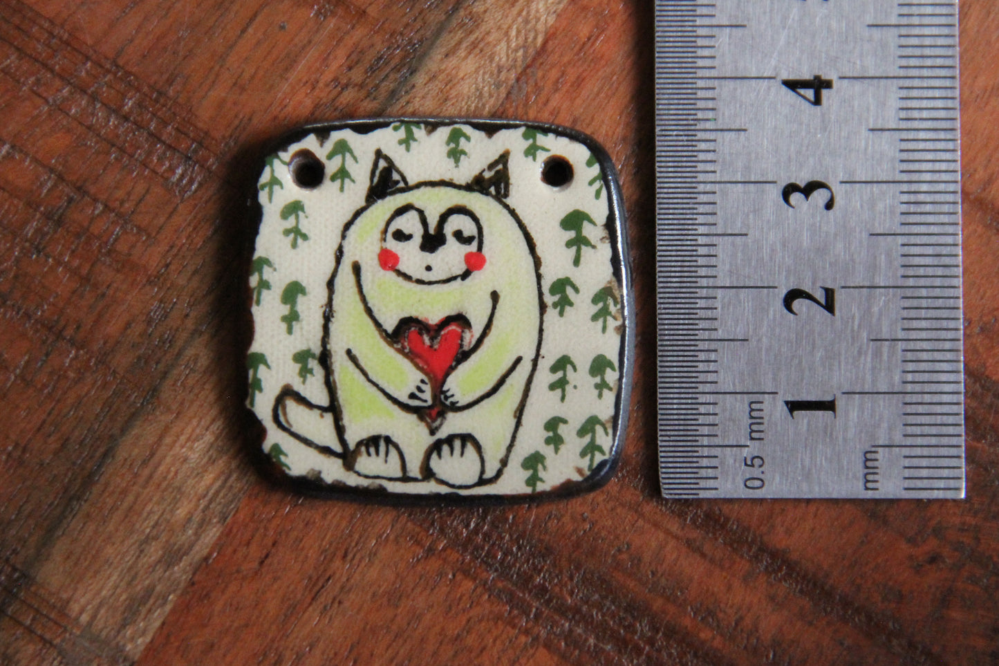 Handmade ceramic focal pendant