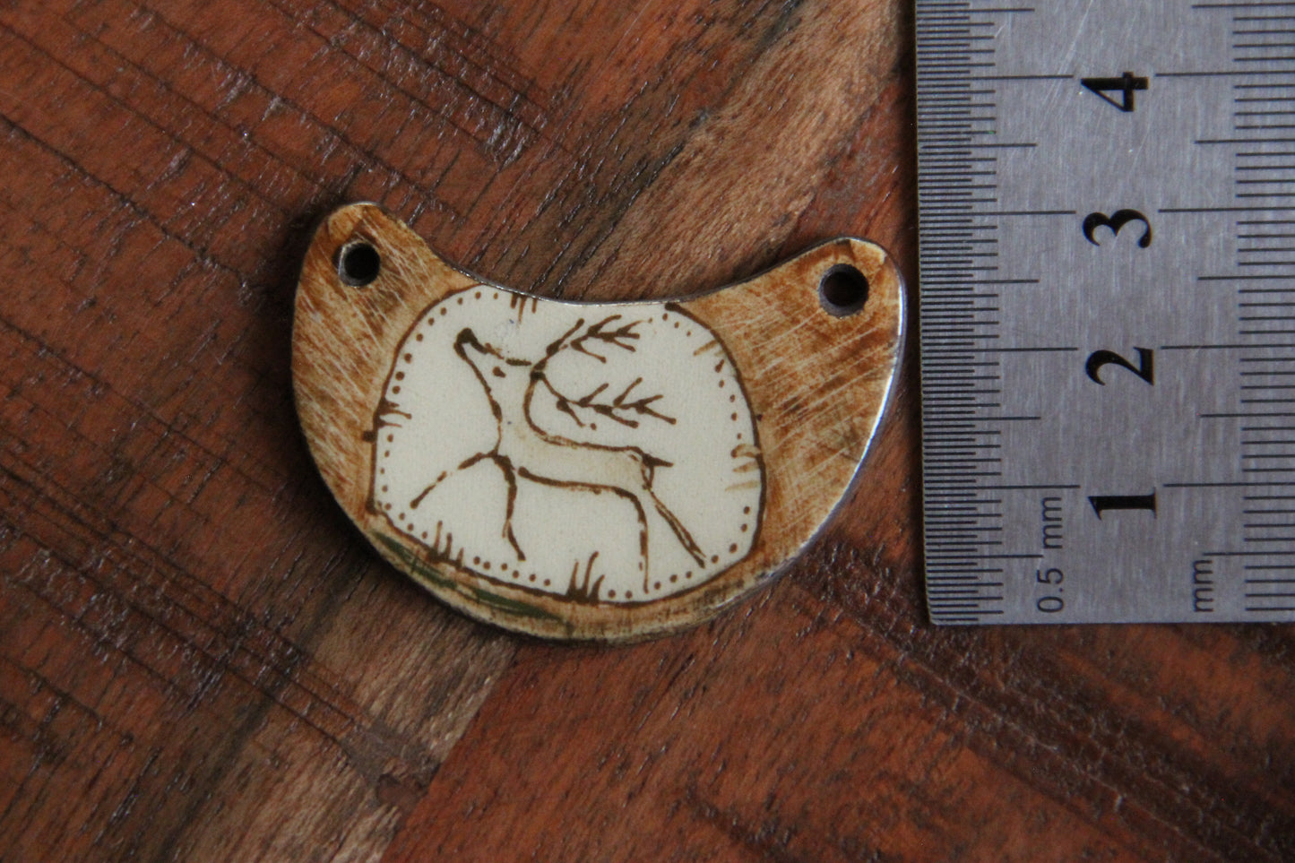 Stay wild and free... ceramic focal pendant
