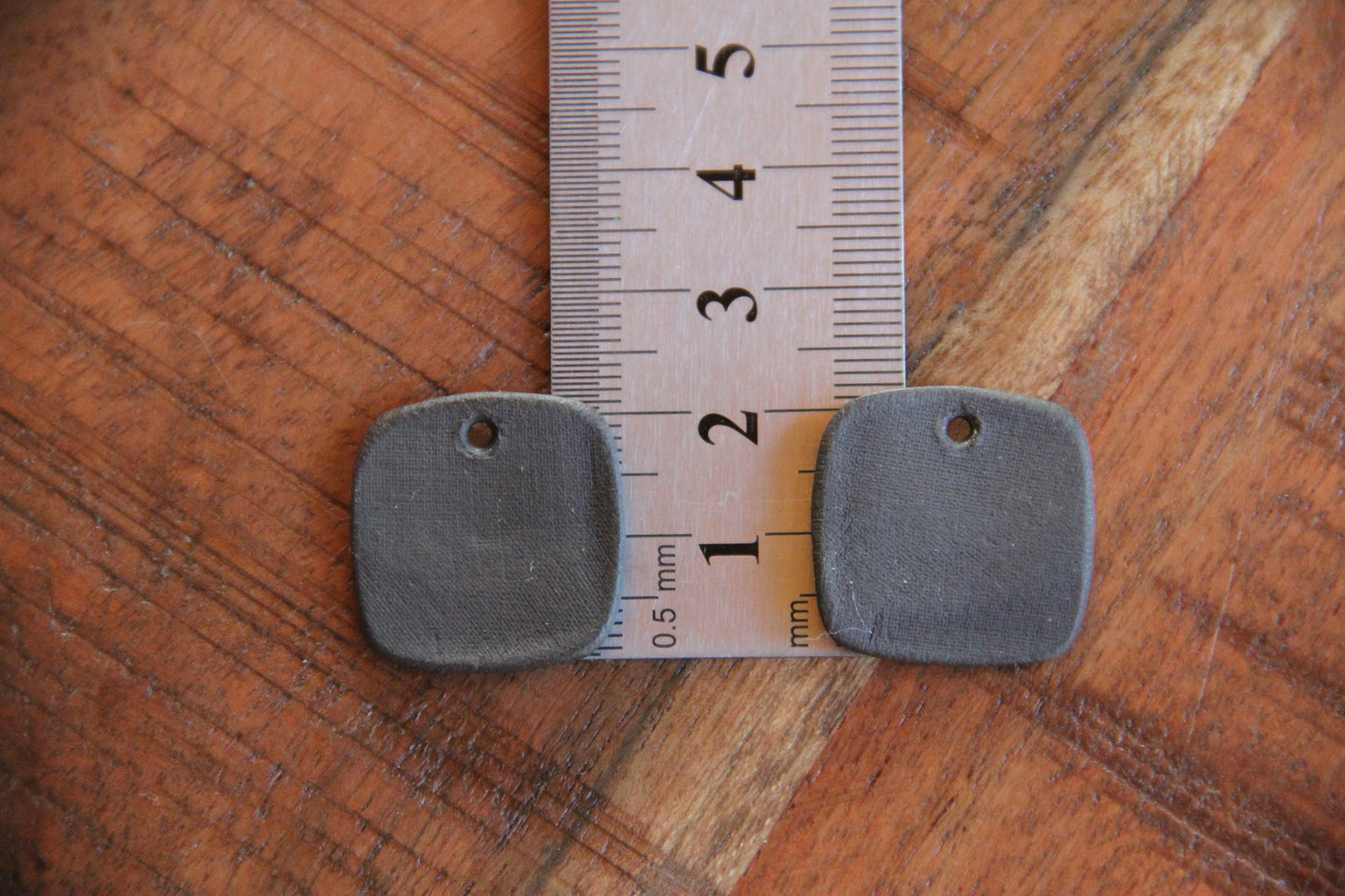 Earring Pair, handmade ceramic beads