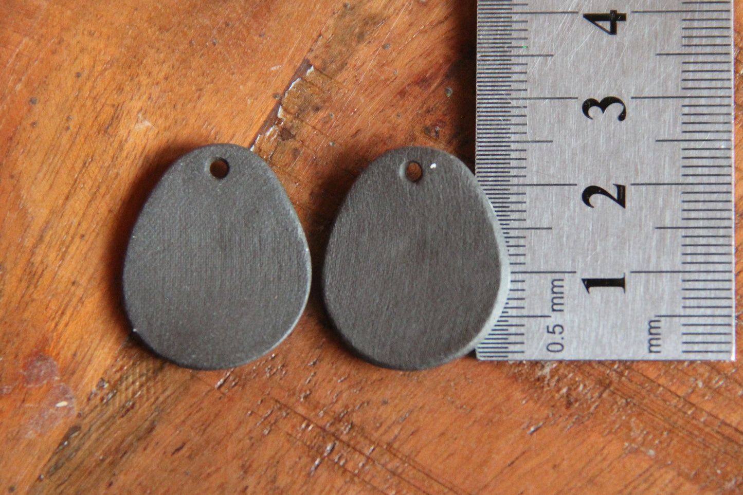 Earring Pair, handmade ceramic beads