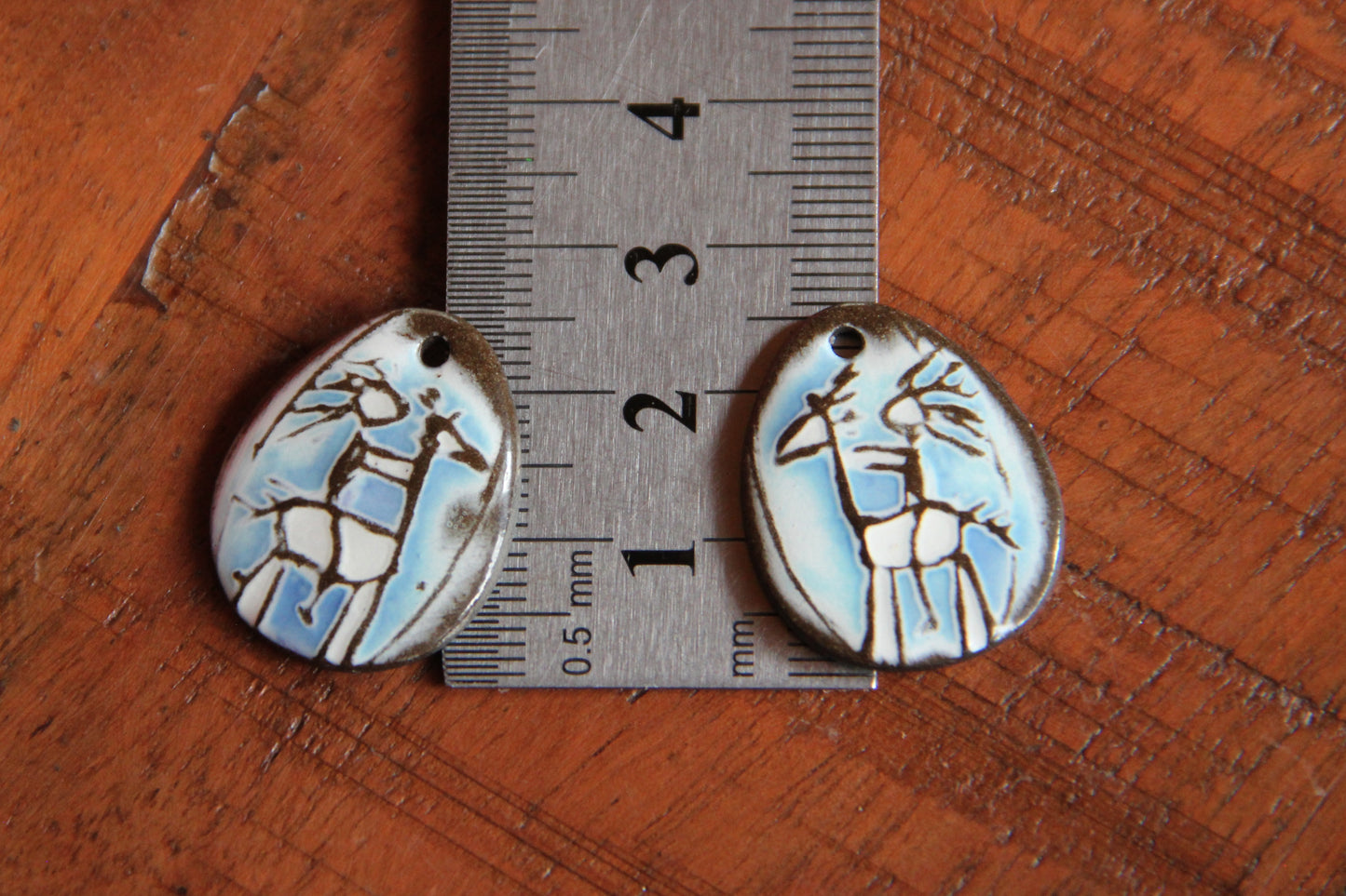 Riding my horse... a pair of ceramic earring dangles