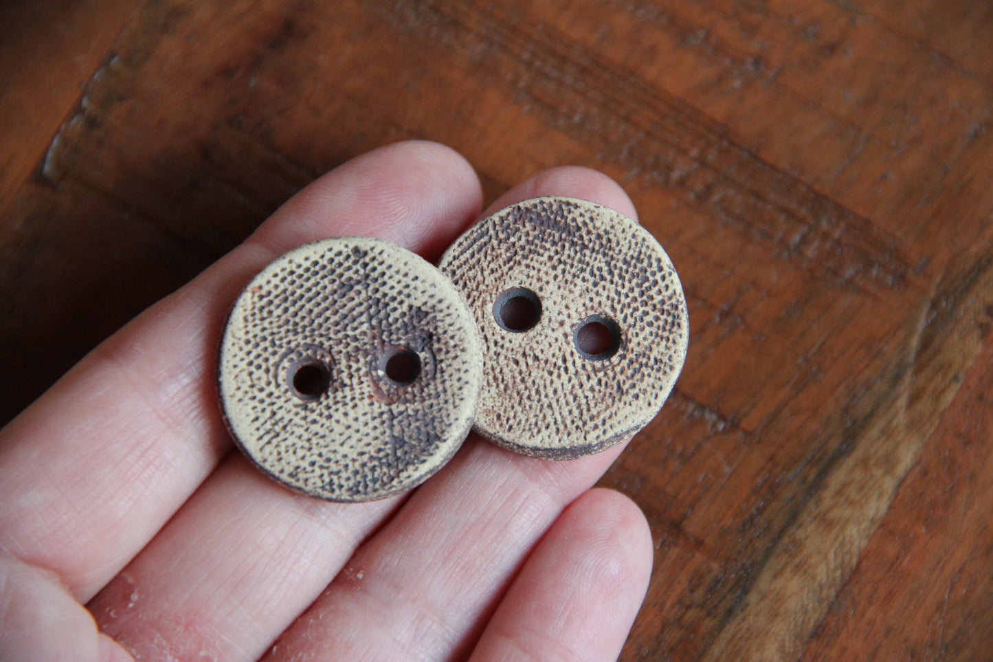 SALE - a pack of stoneware rustic beads / pendants