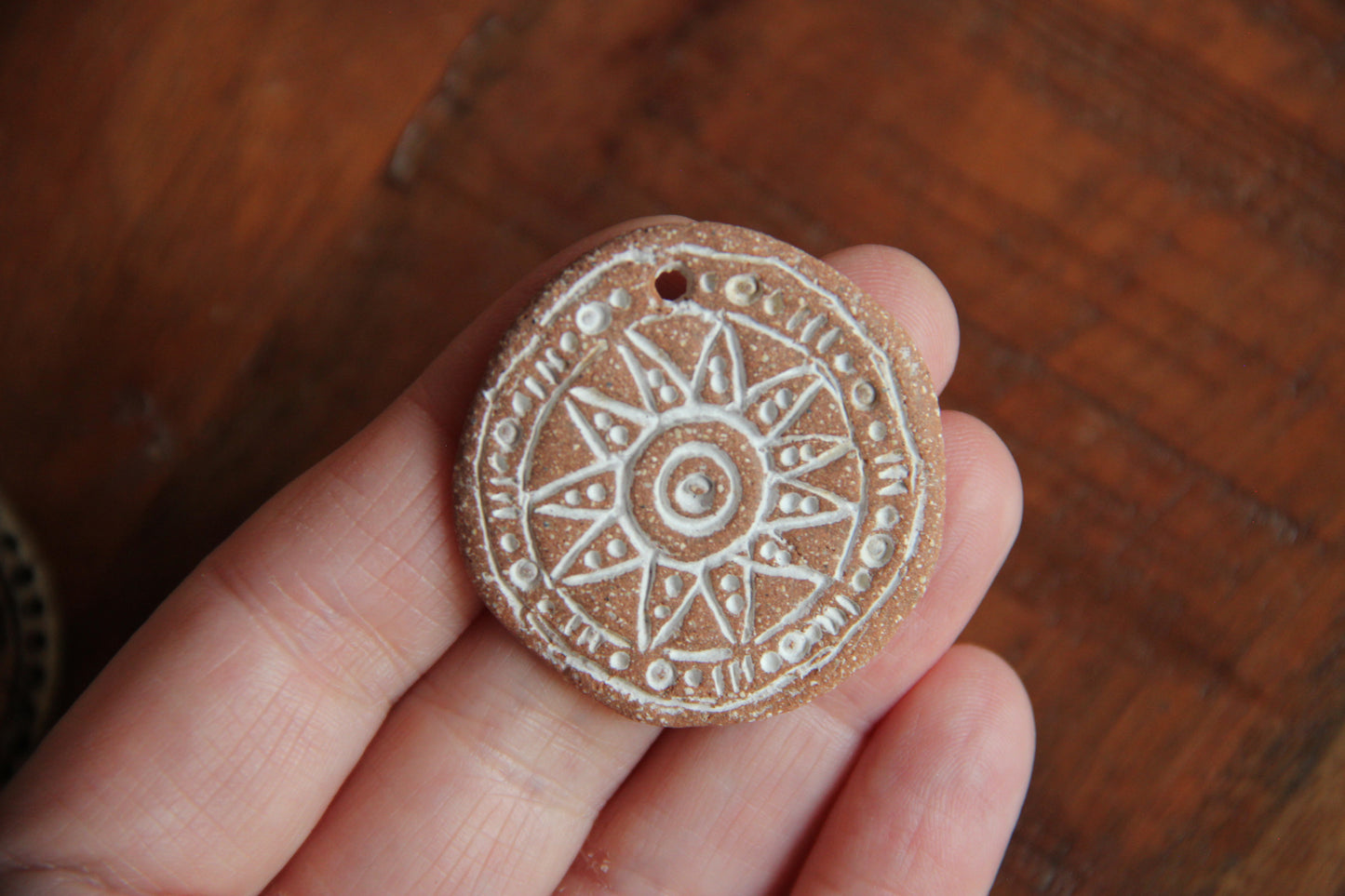 SALE - a pack of stoneware rustic beads / pendants