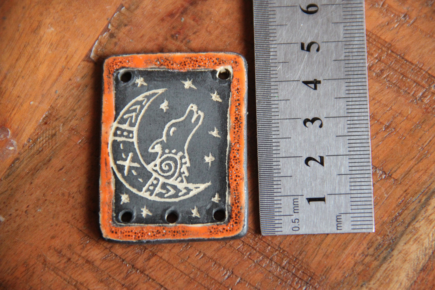 SALE - Howling Wolf Focal Pendant