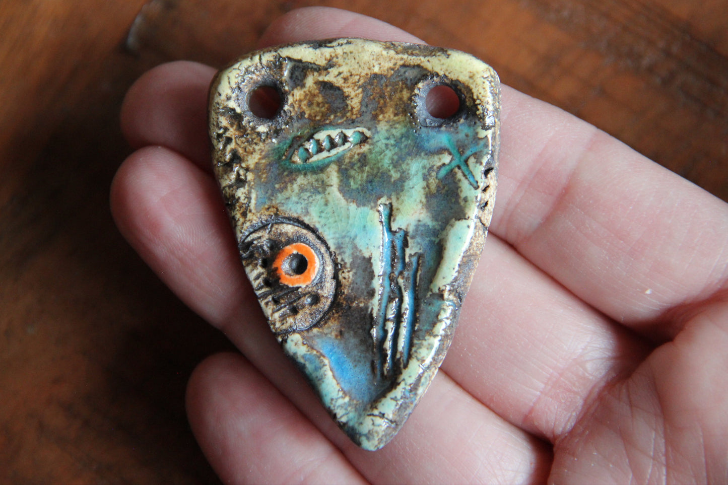 SALE - Rustic Stoneware Focal Pendant