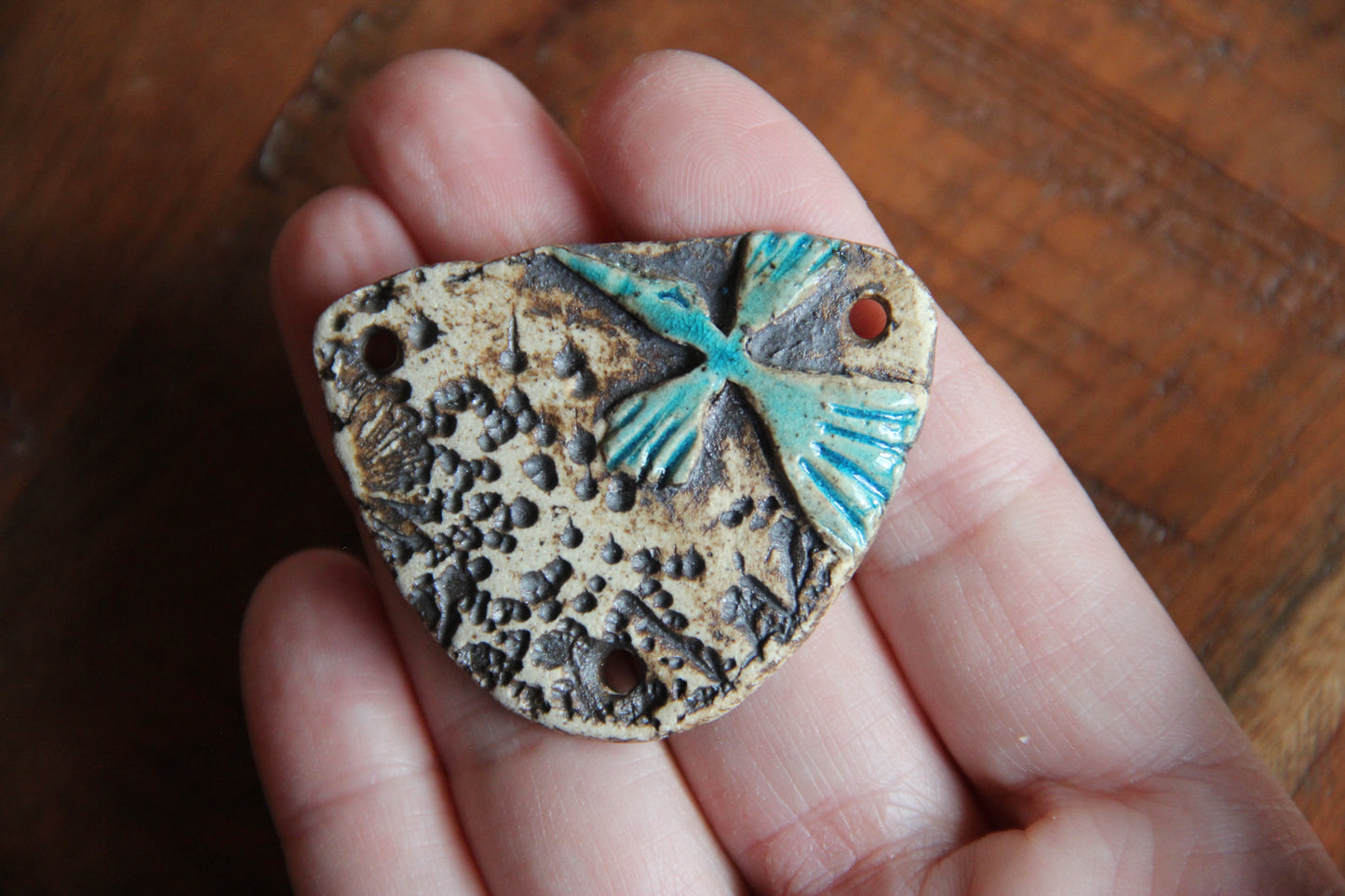 SALE - Rustic Stoneware Focal Pendant