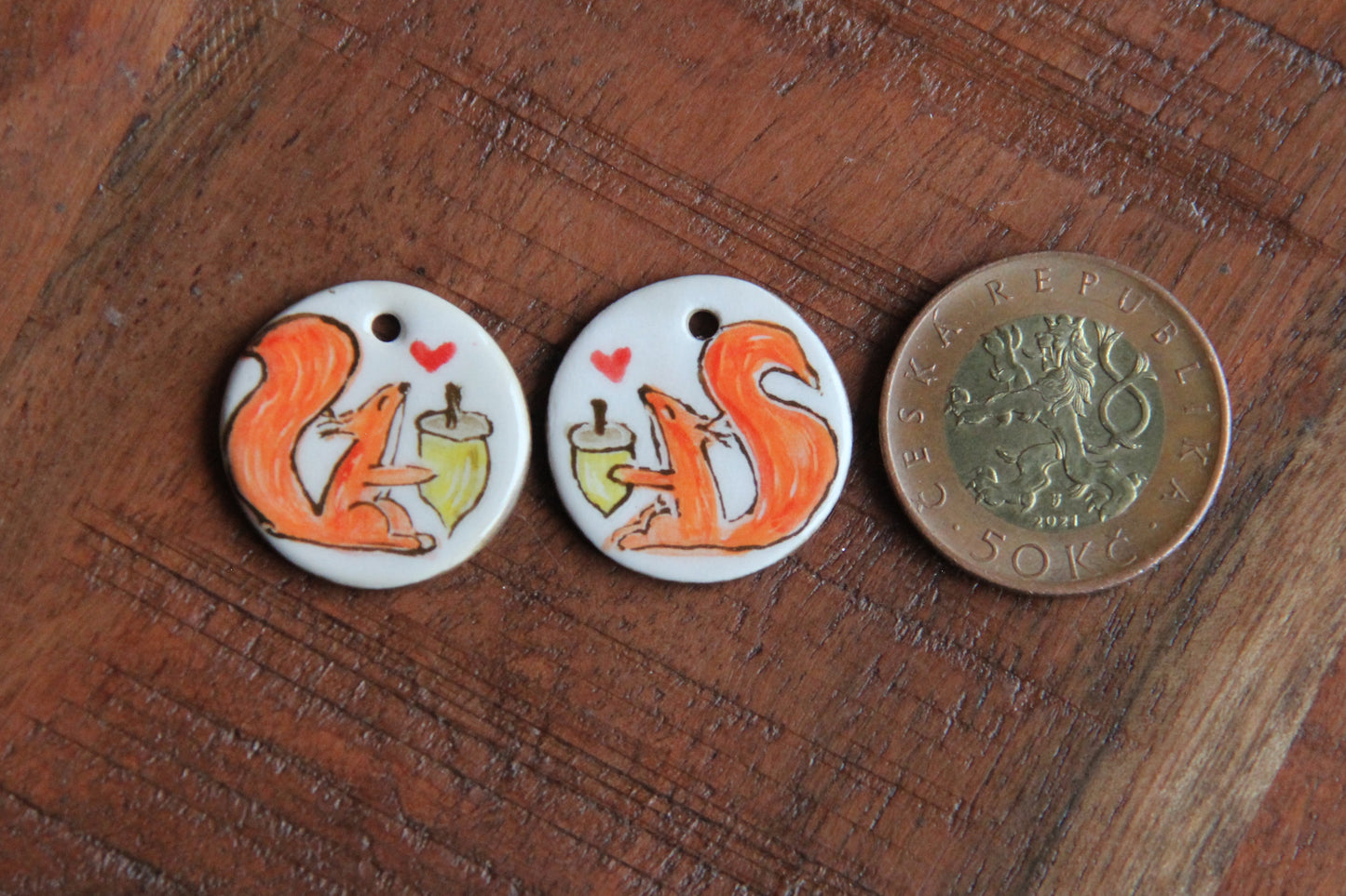 SQUIRREL ceramic dangles