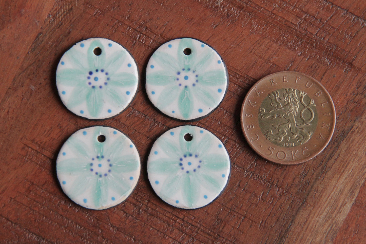 FLOWER ceramic dangles
