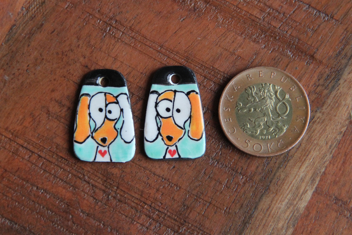 PUPPY ceramic dangles