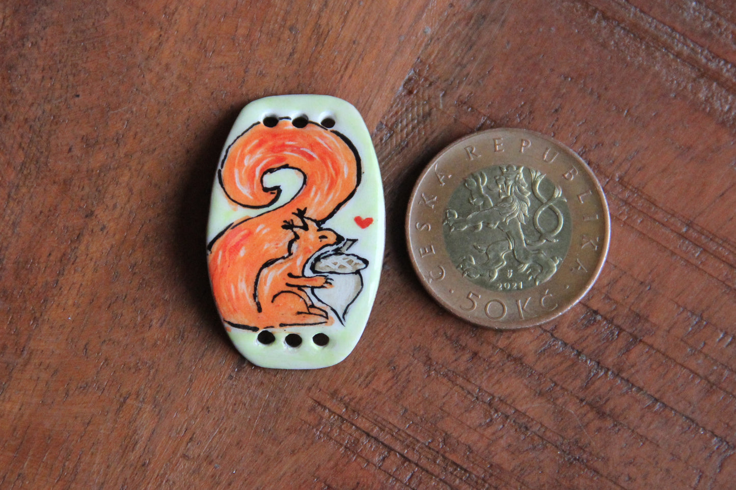 Squirrel Ceramic Bracelet Bar