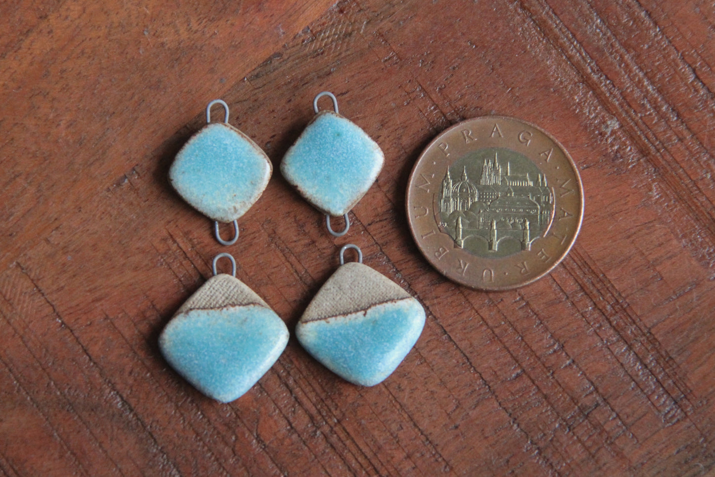 Set of 4 reversible beads - earring set