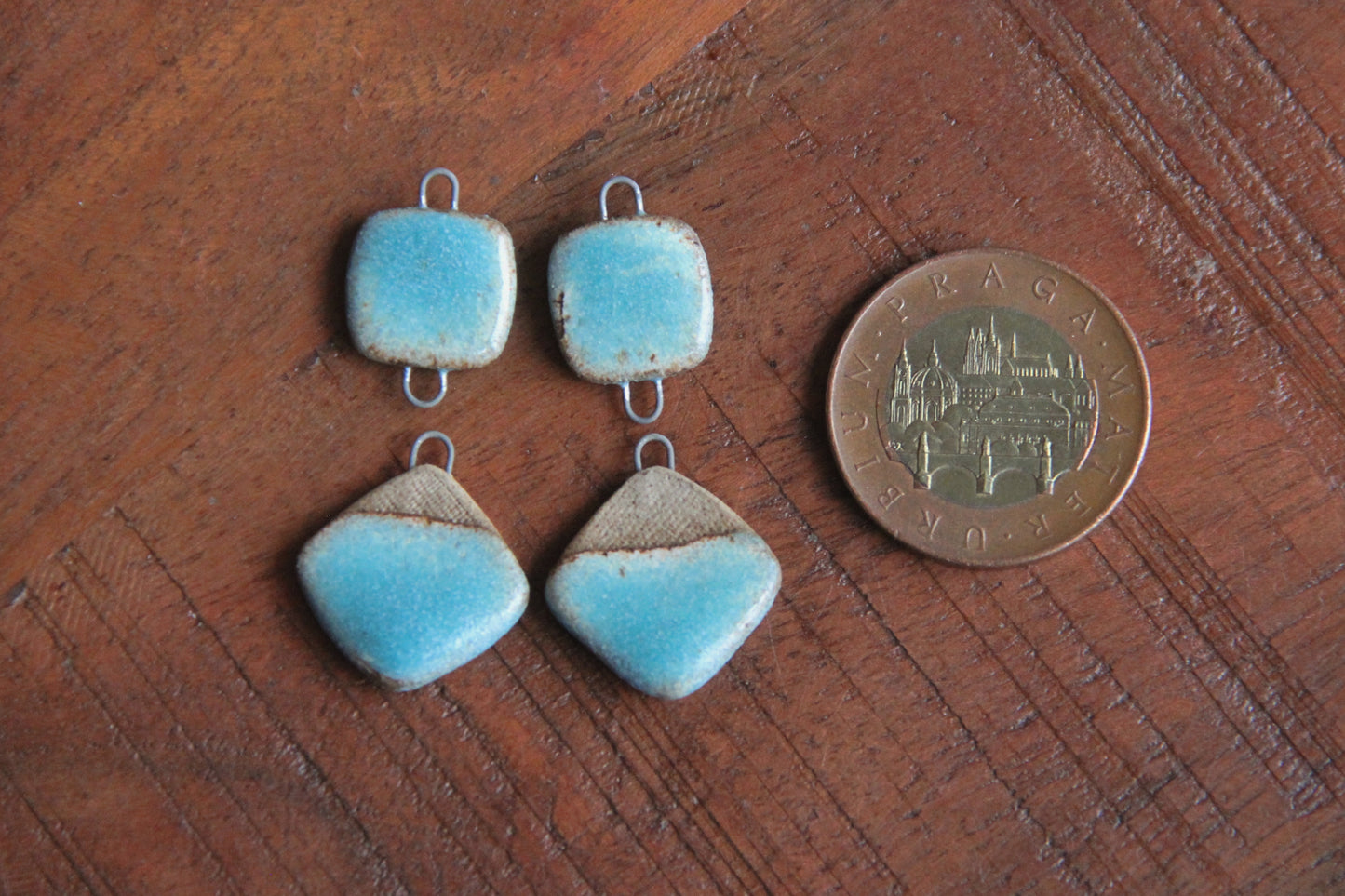 Set of 4 reversible beads - earring set
