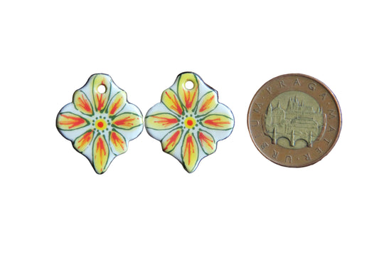 FLOWER ceramic dangles