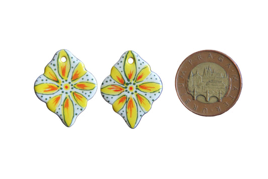 FLOWER ceramic dangles