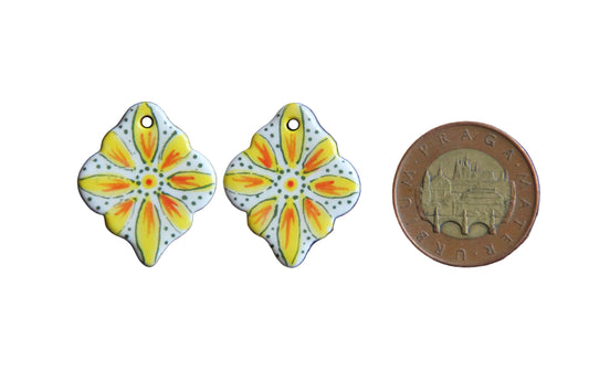 FLOWER ceramic dangles