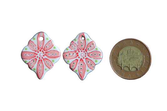 FLOWER ceramic dangles