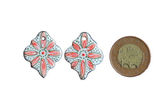 FLOWER ceramic dangles