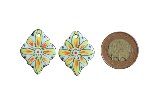 FLOWER ceramic dangles