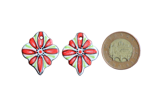 FLOWER ceramic dangles