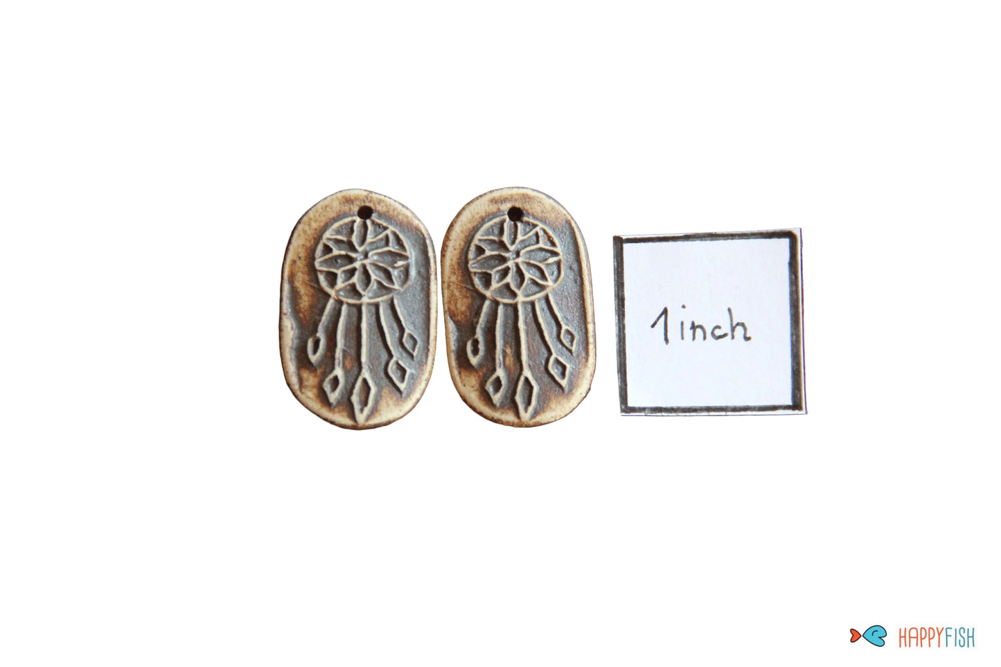 DREAMCHATCHER... a pair ceramic earring dangles