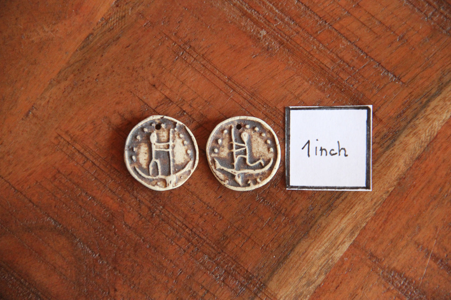 BOATMEN 1... a pair of earring dangles in rustic style