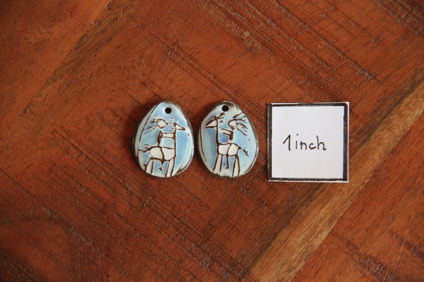 Riding my horse... a pair of ceramic earring dangles