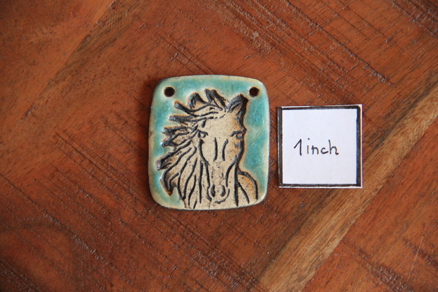 Horse head... Rustic Stoneware Pendant