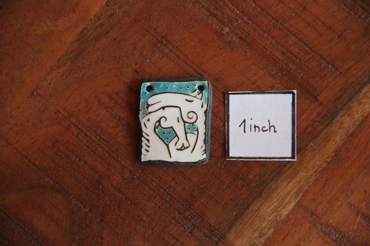 HORSE LOVE ceramic focal pendant