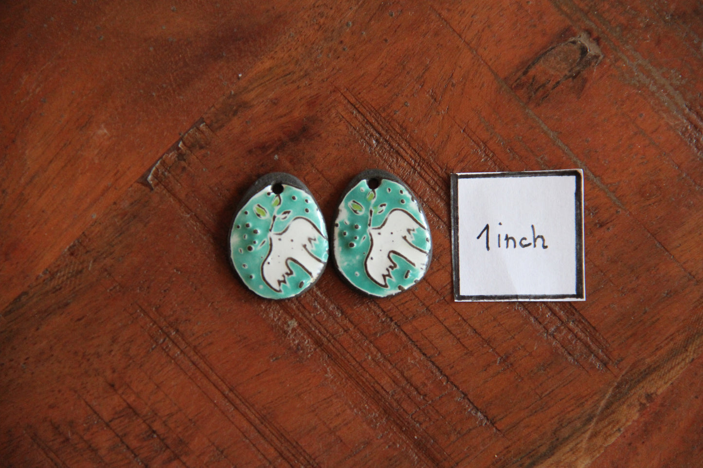 PEACE DOVE... ceramic earring dangles