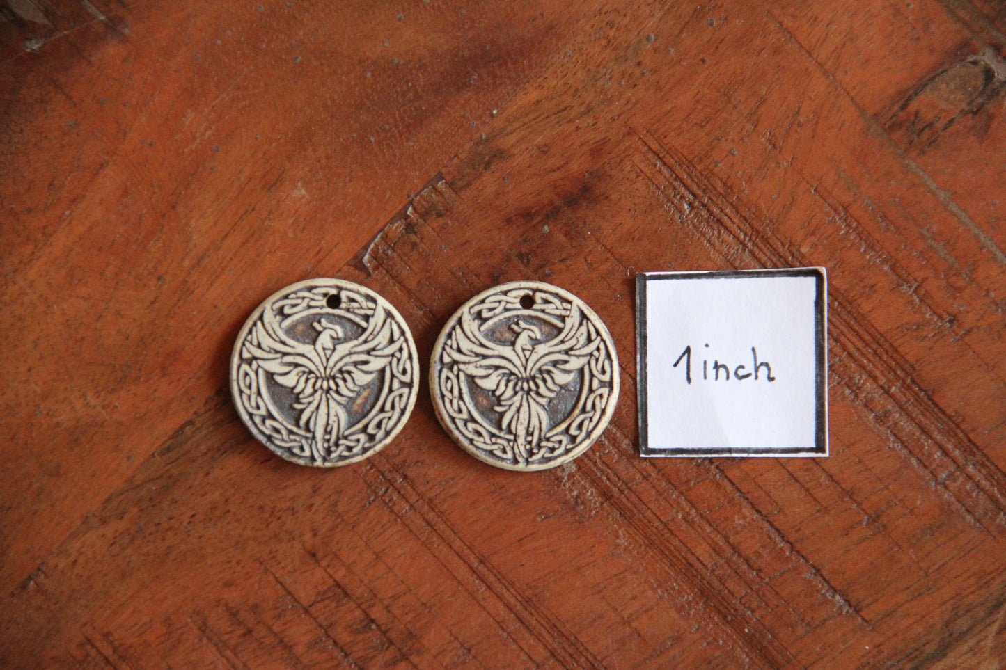 RENEWAL AND HOPE - Rising Phoenix Bird - rustic beads
