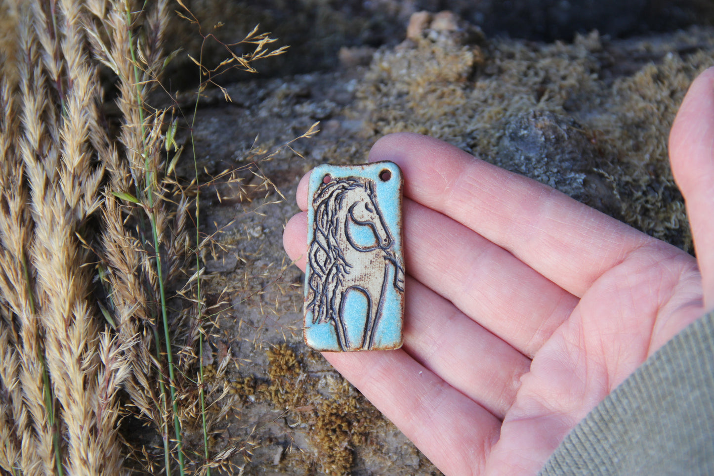 Rustic Stoneware Pendant