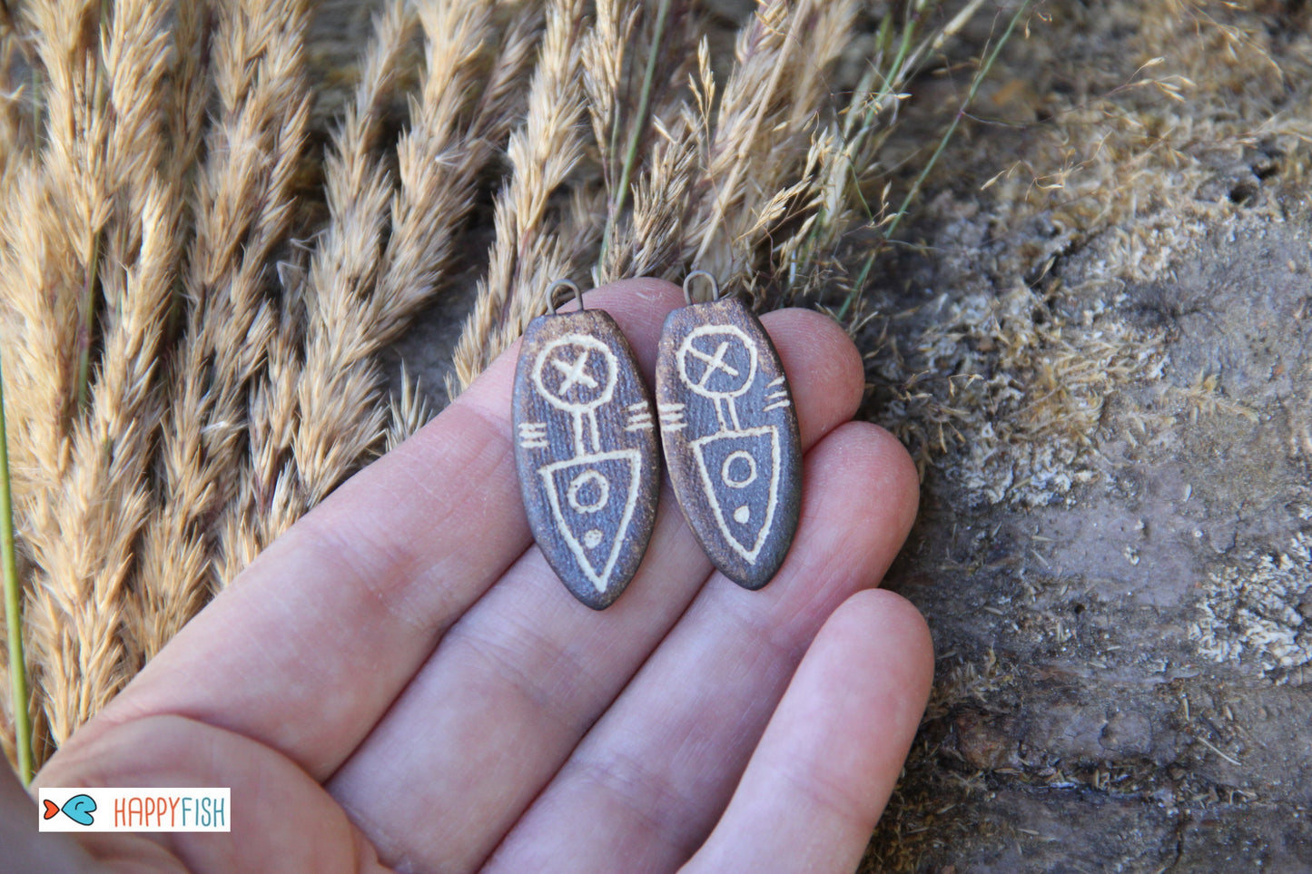 SALE SECTION - a pair of ceramic earring dangles