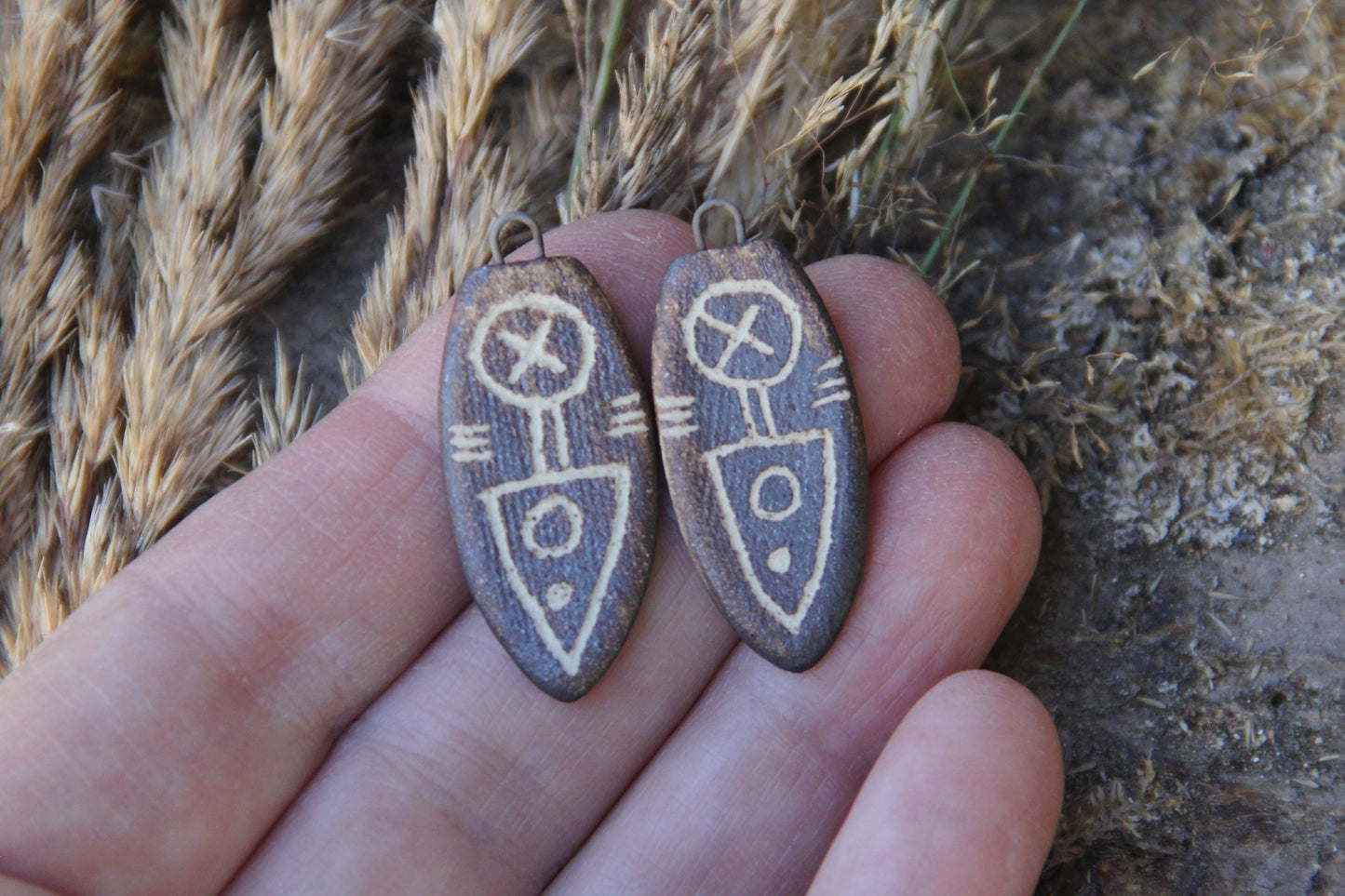 SALE SECTION - a pair of ceramic earring dangles