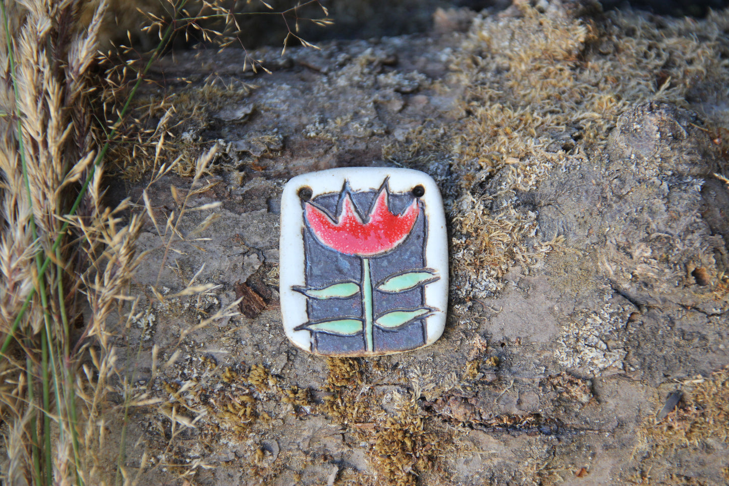 Tulip Rustic Stoneware Pendant