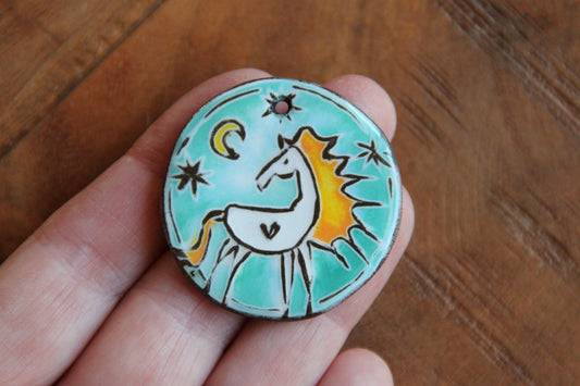 Ceramic Horse Pendant