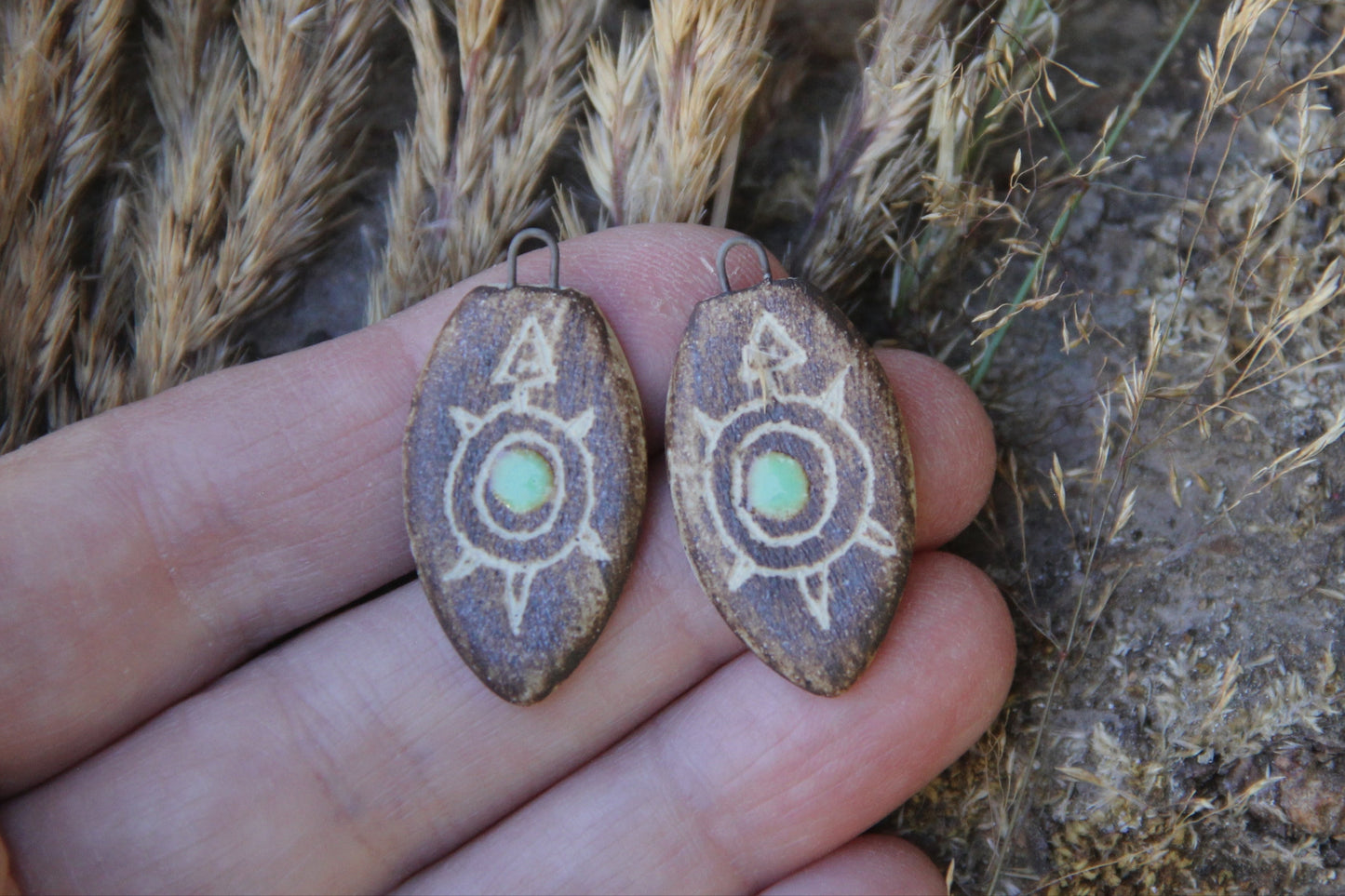 SALE SECTION - a pair of ceramic earring dangles