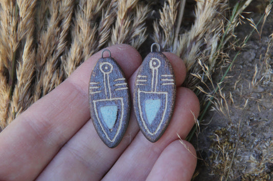 SALE SECTION - a pair of ceramic earring dangles