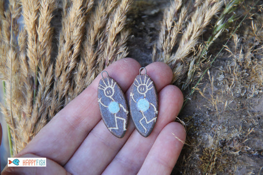 SALE SECTION - a pair of ceramic earring dangles