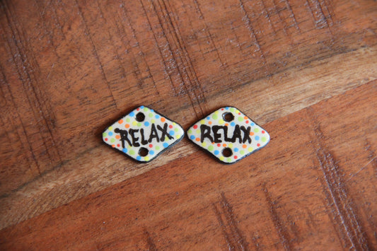SALE - RELAX - a pair of ceramic CONNECTORS
