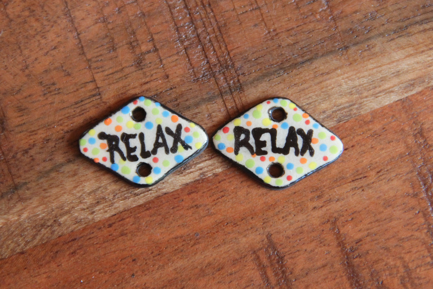 SALE - RELAX - a pair of ceramic CONNECTORS