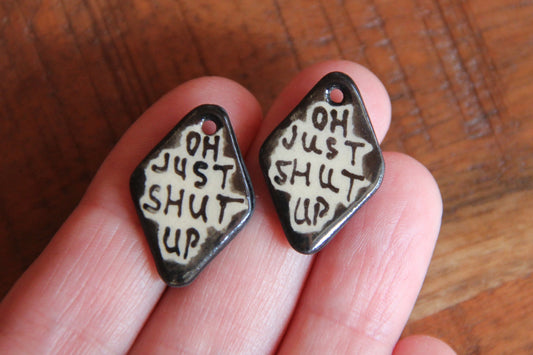 OH JUST... a pair of ceramic earring dangles / charms