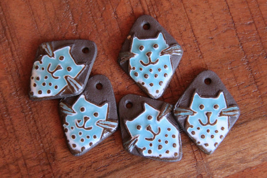 Kitty - ceramic earring dangles