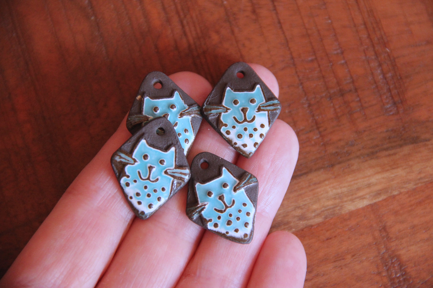 Kitty - ceramic earring dangles