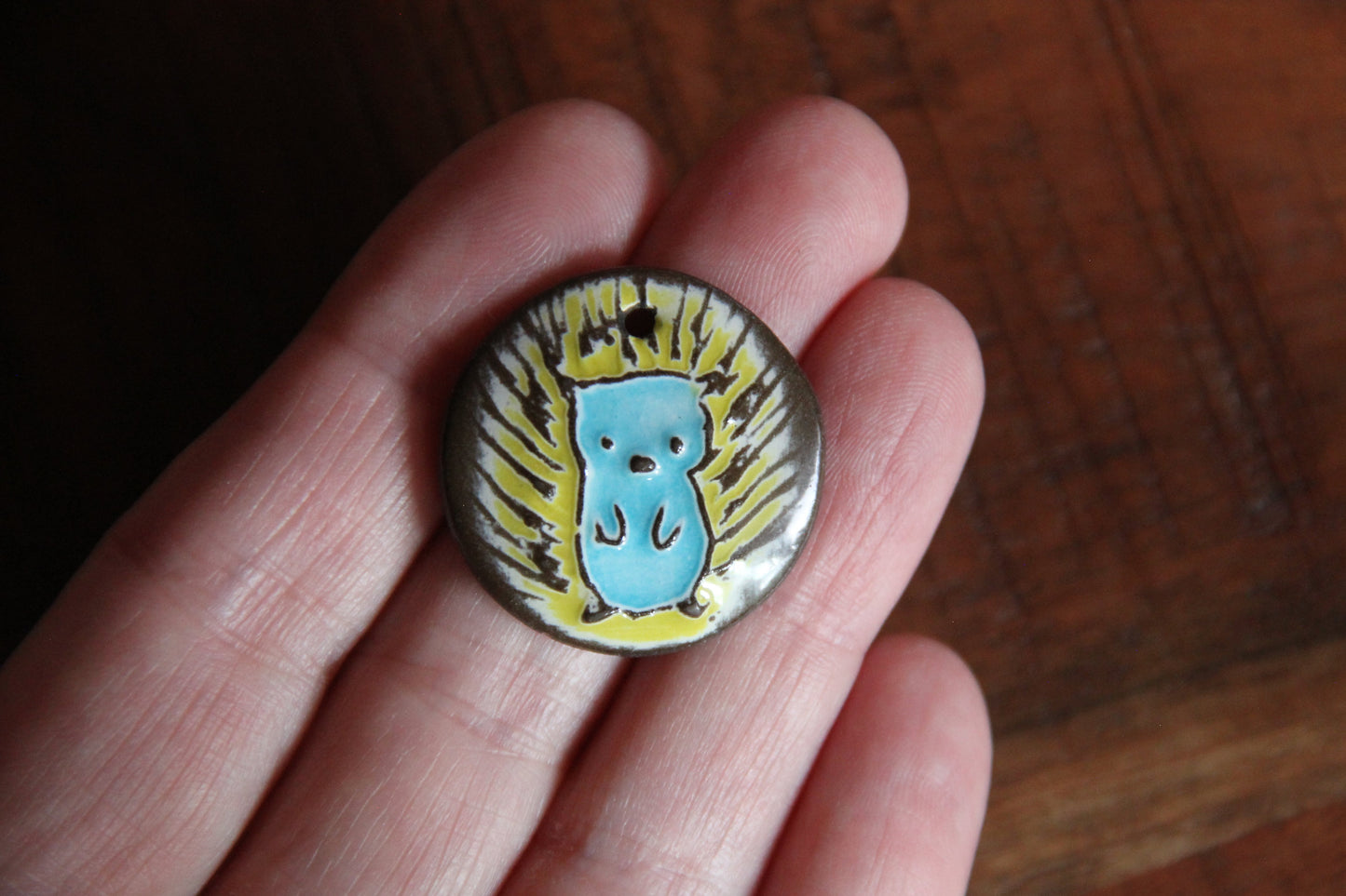HEDGEHOGS - SET of earring beads and a small pendant