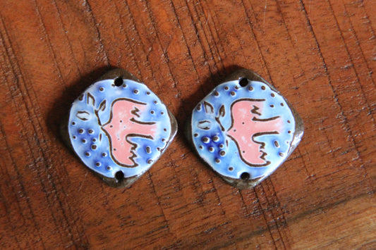PEACE DOVE - ceramic CONNECTORS