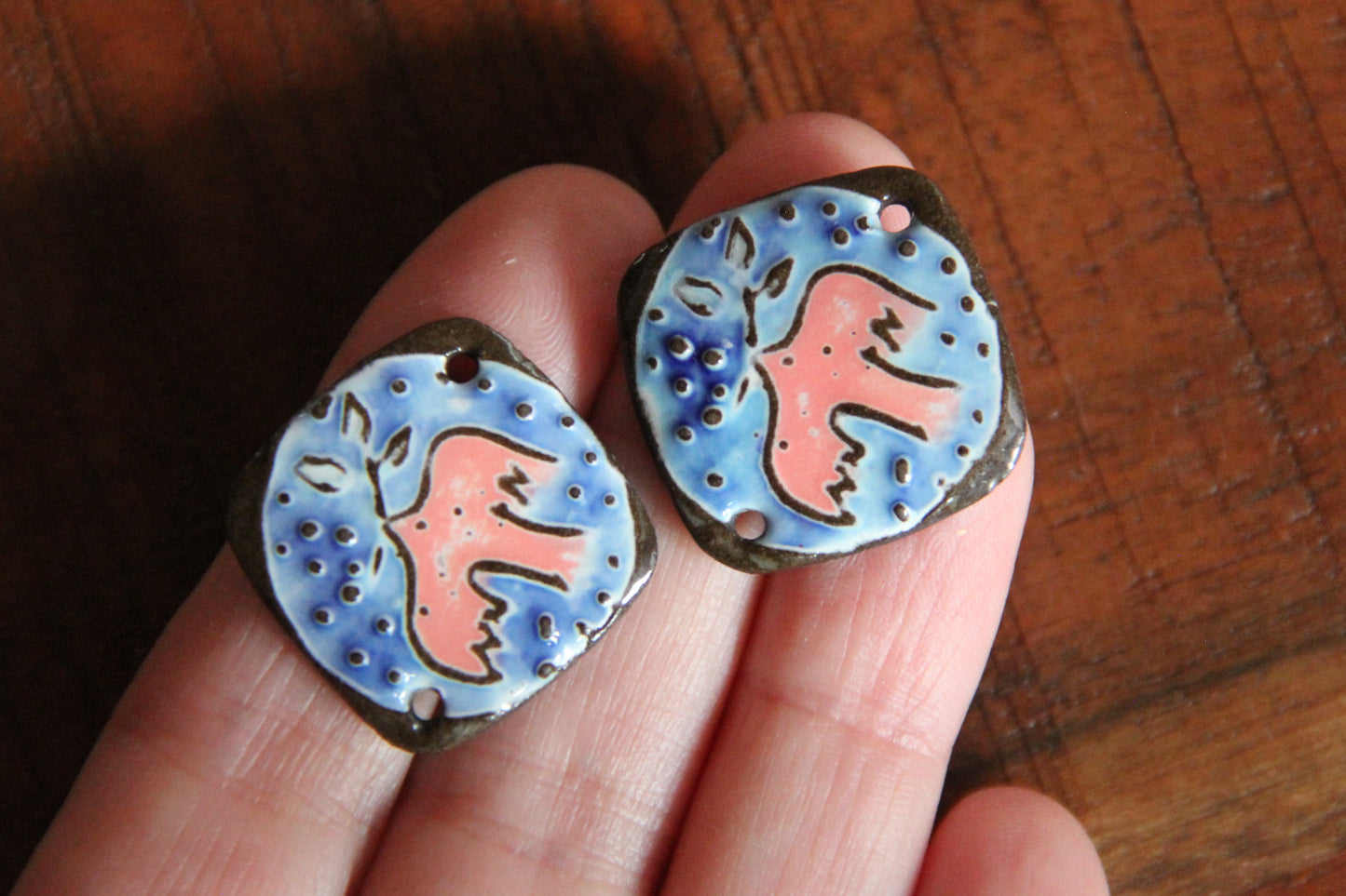 PEACE DOVE - ceramic CONNECTORS