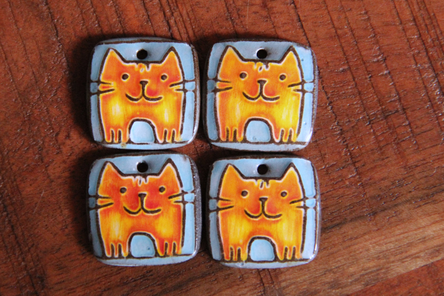 Kitty - ceramic earring dangles