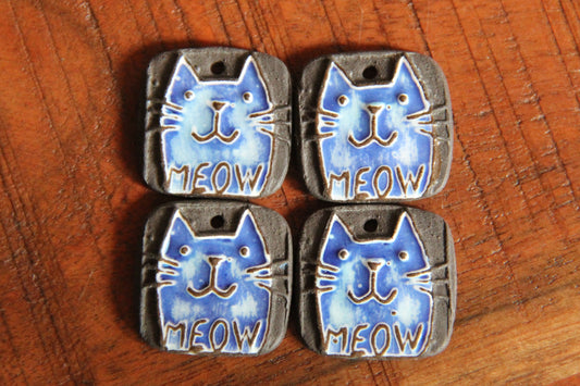 Kitty - ceramic earring dangles