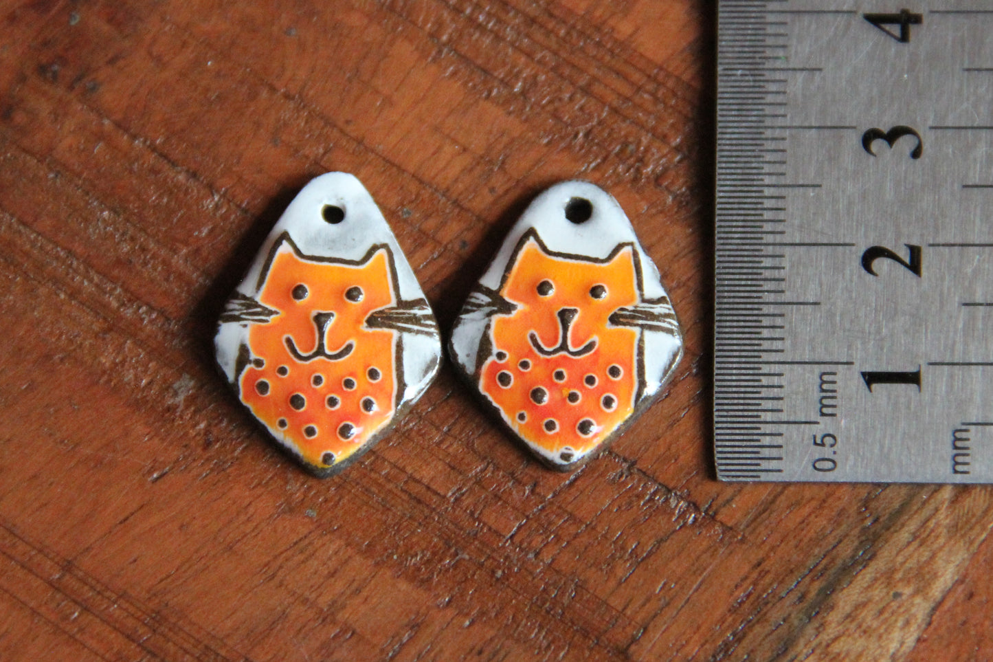Kitty - ceramic earring dangles
