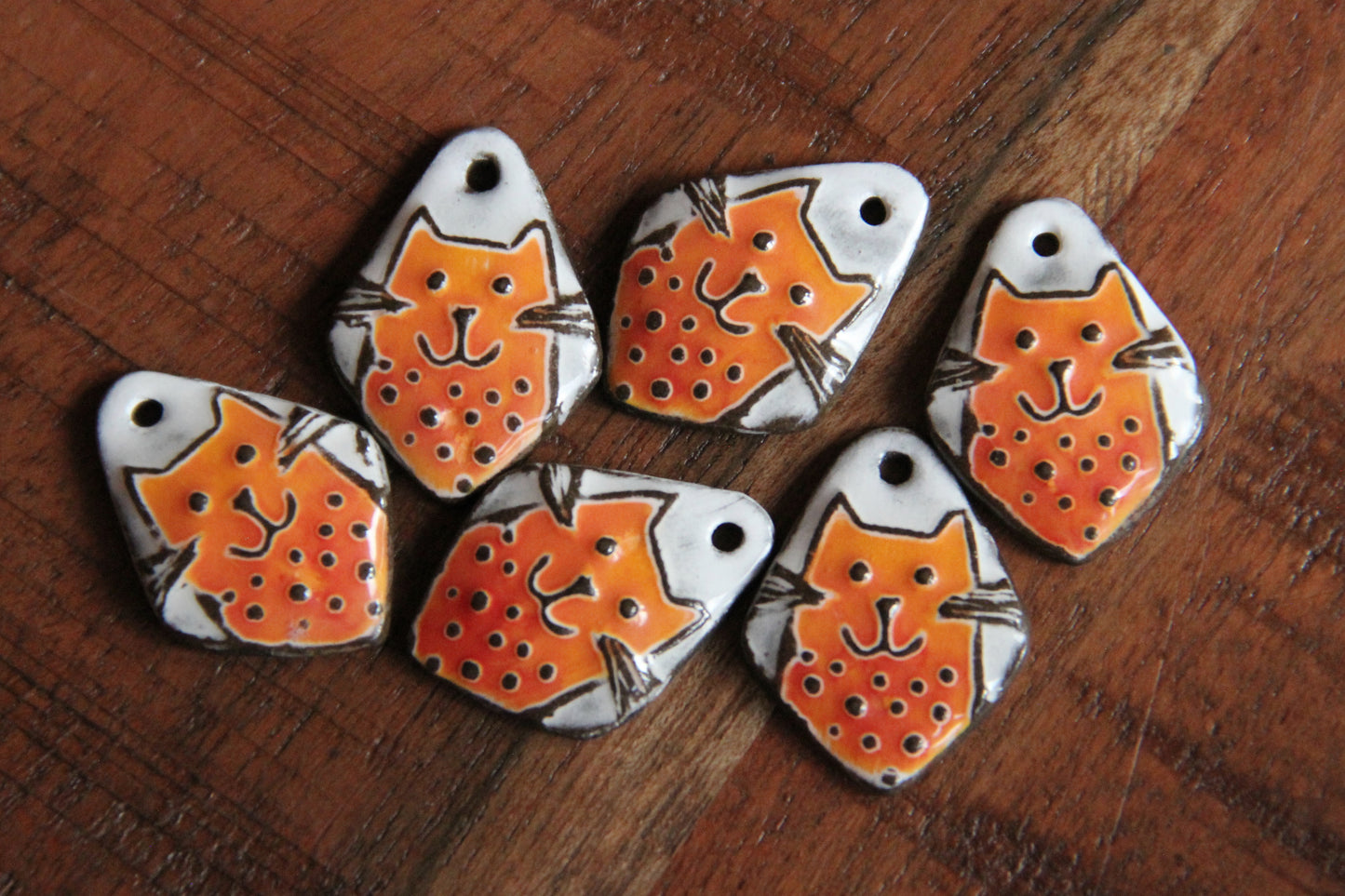 Kitty - ceramic earring dangles